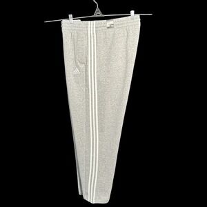 adidas Men's Fleece 3-Stripes Sweatpants Size 2XL Tall (40x32) Gray Straight Leg